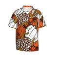 thumbnail image 2 of Balery Various Pumpkins Print Men's Hawaiian Shirts Short Sleeve Beach Shirt Relaxed Fit Vacation Button Down Shirts-3X-Large, 2 of 9