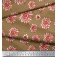 thumbnail image 2 of Soimoi Poly Georgette Fabric Sunflower Floral Print Fabric by the Yard 42 Inch Wide, 2 of 3