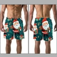 thumbnail image 3 of luoweisi Men's Beach Shorts Quick Dry Swim Trunks with Mesh Lining Christmas Snowman 2XL, 3 of 5