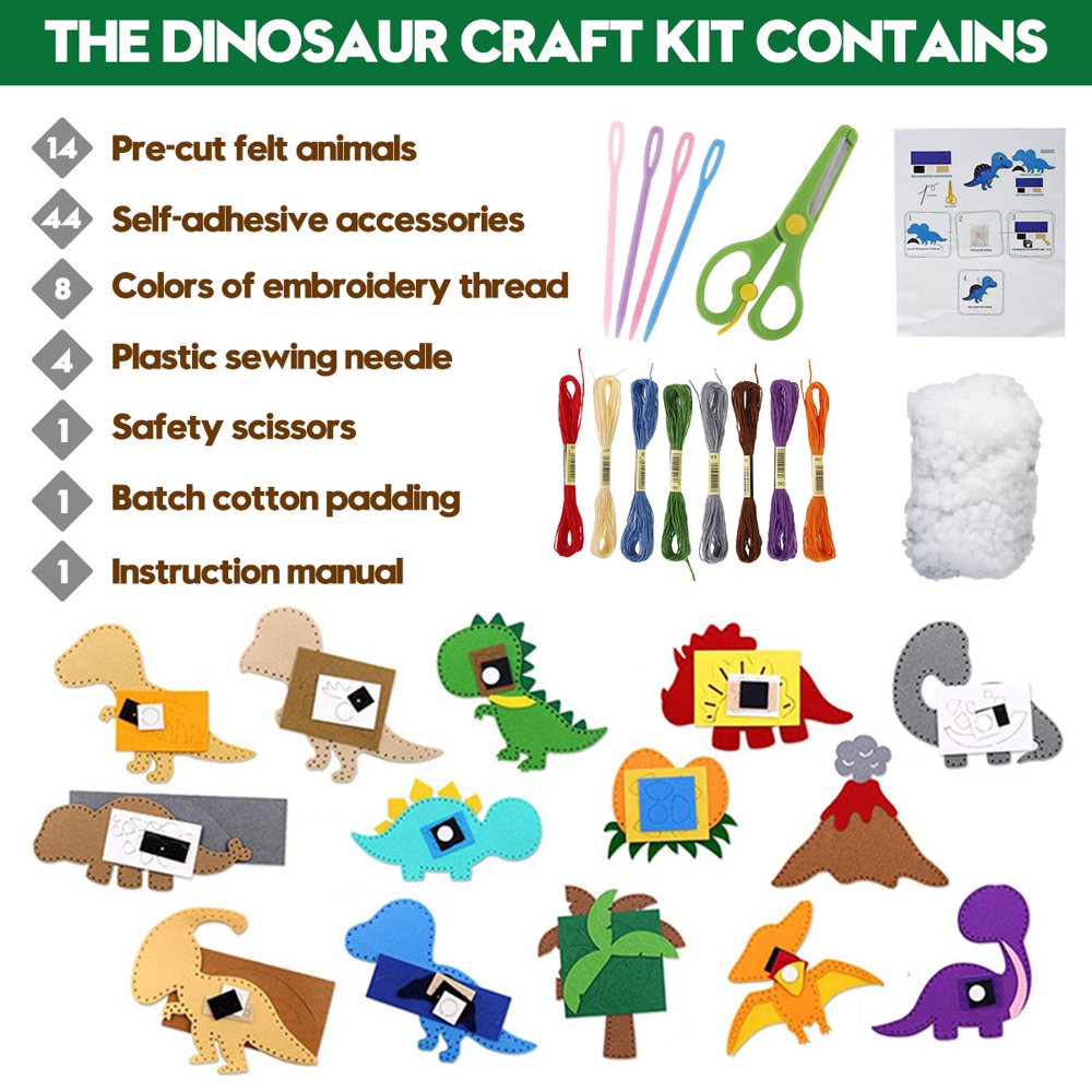 Kit Couture Enfant En Feutre – 6 Modèles D'animaux, DIY Créatif, Activité Parent-enfant