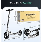 LNOW Foldable Kick Scooter-8 in Wheels for Kid, Teens & Adults, 4 Adjustable Levels, Max Load 240lbs,Lightweight