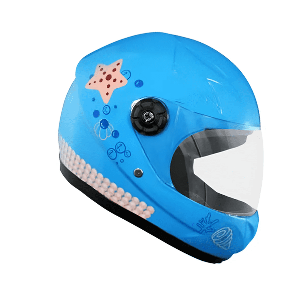 Casco Infantil para Moto Bici Scooter Ajustable Malubero Color Azul Estrella