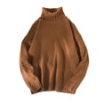 thumbnail image 2 of CENL Men Winter Warm Turtleneck Loose Long Sleeve Sweater Jumper Knitwear Pullovers, 2 of 9