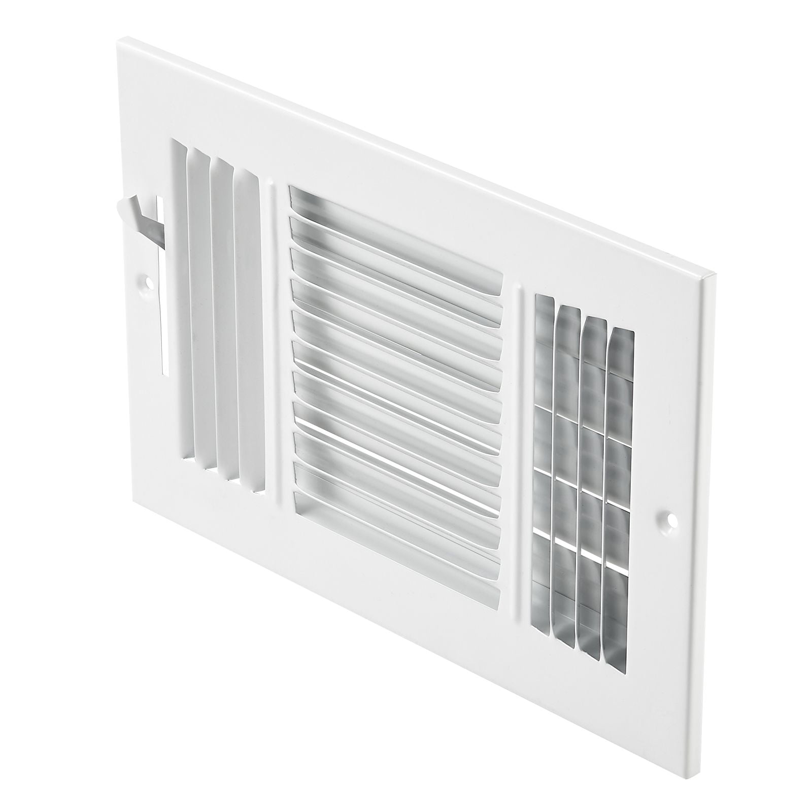 HVAC Floor Register 6-Pack 11.81x7.8x1.65 Inch, All-Metal, Adjustable Deflectors, for Living Room Bedroom Office