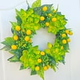 thumbnail image 5 of BCZHQQ 18" Spring Wreaths for Front Door Lemon Wreath Summer Wreath with Green Eucalyptus Leaves, Artificial Wreath Green Foliage Wreath for Wall Window Farmhouse Party Holiday Home Decor, 5 of 6