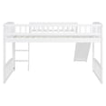 thumbnail image 5 of White Twin Size Loft Bed with Slide &amp; Ladder - Solid Pine Wood Frame, Space-Saving Design for Bedroom Playroom, Max Weight 250 lbs, 5 of 14