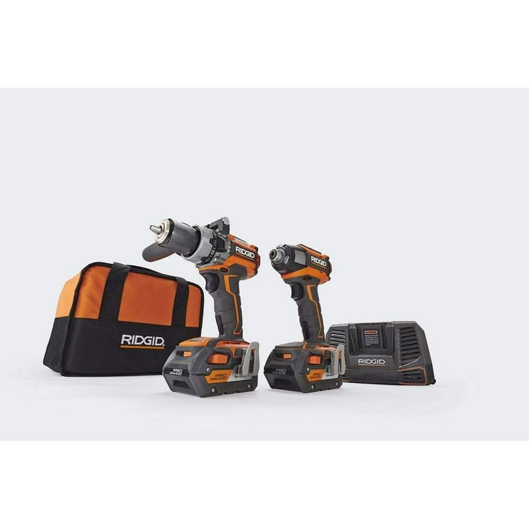 Ridgid 18 Volt Hammer Drill And 3Sp Impact Kit Walmart