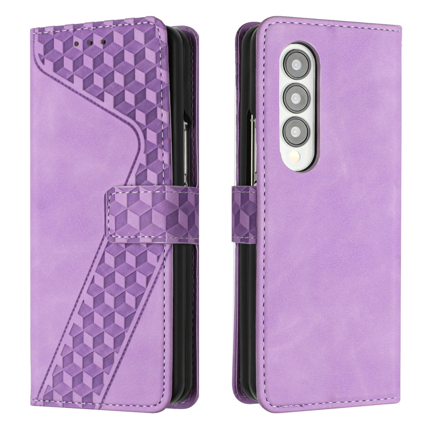 Αγοράστε Plain Leather Crossbody Phone Case for Samsung Galaxy Z Flip 5  Flip4 Z flip 3 Z Fold 5 4 5G Lanyard Ring Stand Shockproof Cover