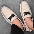 thumbnail image 6 of Big Size Men's Casual Loafers Slip On Leather Shoes Lightweight Driving Shoes Moccasins Classic Penny Loafer Flats Boat Shoes, 6 of 10