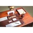 thumbnail image 2 of Chocolate Brown Leather 8-Piece Desk Set, 2 of 2