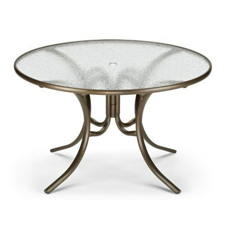 Telescope Casual 48 In Round Glass Top Patio Dining Table Com Round Glass Top Patio Dining Table