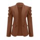 thumbnail image 5 of ICHUANYI Clearance Women Solid Long Sleeve Office Coat Cardigans Suit Long Jacket Tops(Khaki, M) ICHUANYI WER2023081011309, 5 of 5