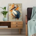 thumbnail image 5 of Qisvanset 12x16 Inch Framed Canvas Wall Art Watercolor Brown Pelican Ready To Hang Nature Home Wall Decor, 5 of 8