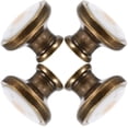 thumbnail image 1 of IFANLANDOR 4Pcs Kitchen Cabinet Hardware Cabinet Knobs Zinc Alloy Dark Brown for Homeowners, 1 of 4
