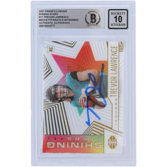Trevor Lawrence Jacksonville Jaguars Autographed 2021 Panini Illusions Shining Stars #SS-11 Beckett Fanatics Witnessed Authenticated 10 Rookie Card - Fanatics Authentic Certified