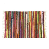 Oussum Braided Cotton Jute Area Rug Hand Woven Chindi Rugs Living Room Decor Area Runner Online