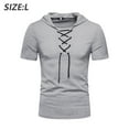 thumbnail image 2 of Sudadera con capucha deportiva de manga corta táctica gris retro para hombre, sudadera con capucha para deportes al aire libre, 2 of 6