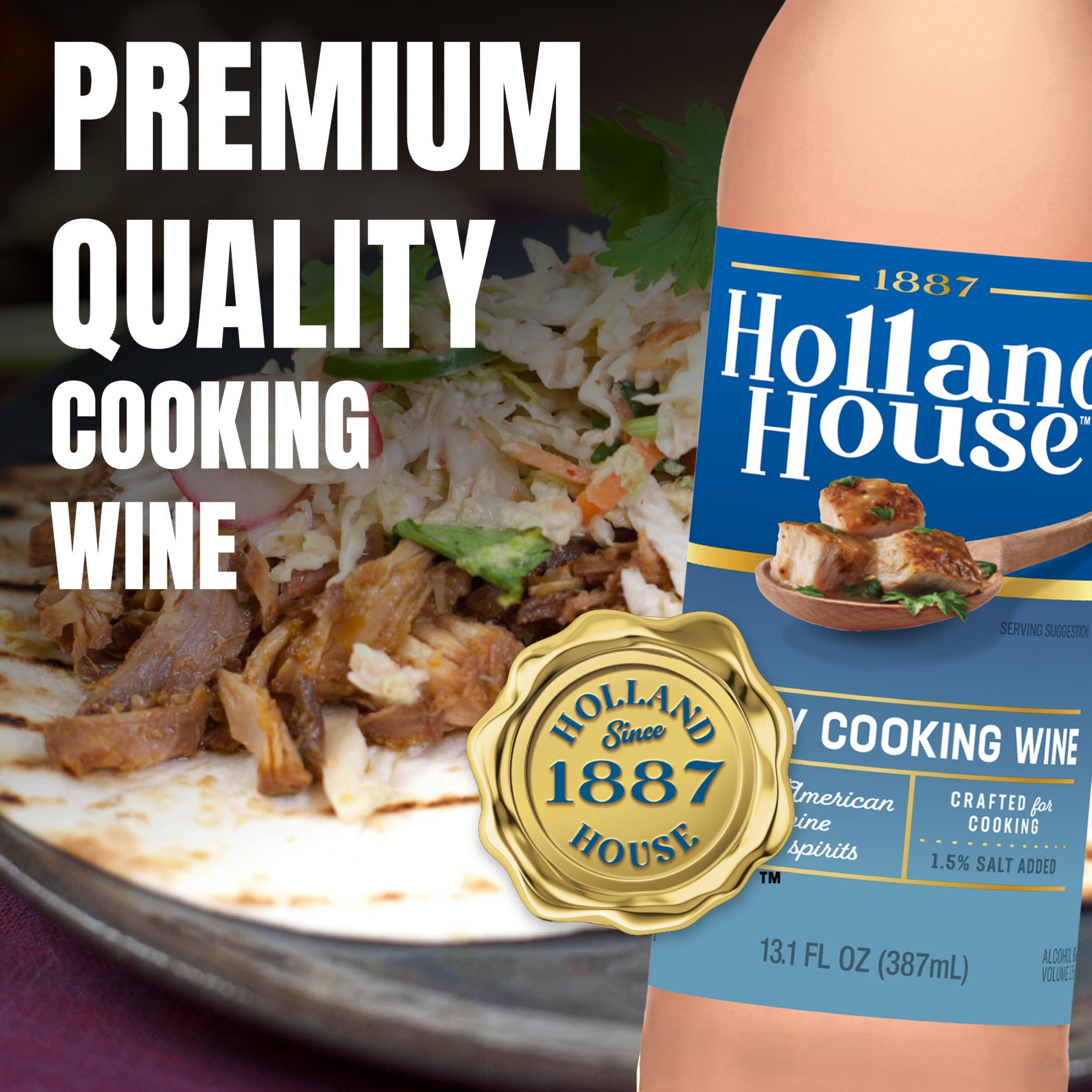 (6 pack) Holland House Sherry Cooking Wine, 13 fl oz, 13.0 Servings per Container