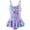 #02, variant on Girls Swimsuit One Piece UPF 50+ Mermaid Skirted Bathing Suit Beach Swim Dress 4-12 Years