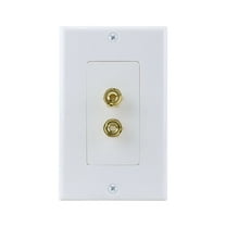 Construct Pro Decora Wall Plate Strap Insert (2 Binding Posts, White)