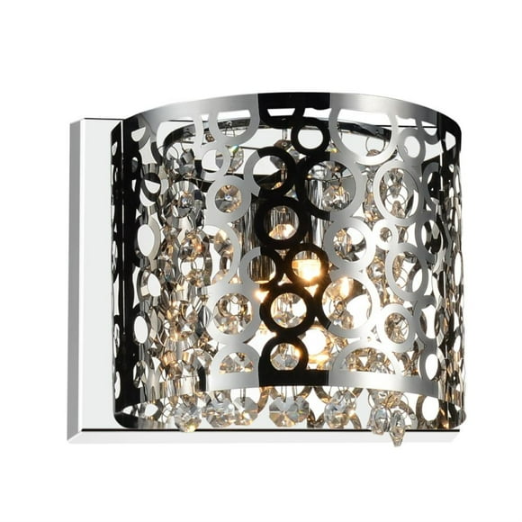 1 Light Bathroom Sconce with Chrome finish