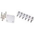 thumbnail image 1 of 2 Set Electric Guitar Accessories: 1 Set Neck Plate with Screws & 1 Set Bridge Saddles Flat Set, 1 of 8