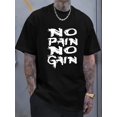 thumbnail image 1 of Camiseta con estampado "SIN DOLOR NO HAY GANANCIA", camisetas para hombre, camiseta informal de manga corta para verano, 1 of 5