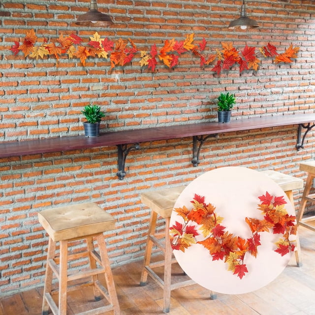 Feuille d'Érable d'Automne Rotin Plante Décoration Simulation Feuille d'Érable Décoration HU2016