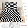 thumbnail image 5 of Black White Plaid Blanket Soft Cozy Warm Throw Blanket for Couch, Plush Fuzzy Flannel Fleece Blankets for Sofa, Modern Buffalo Check Gingham Art Bed Blankets Lightweight Gifts for Women, 30"x40", 5 of 9
