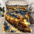 thumbnail image 2 of Castle Fairy Cartoon Train Full Size Sheets for Preppy Child Kids,Railway Car Bed Sheets, 2 of 7