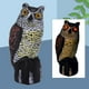 thumbnail image 3 of Señuelo de búho,espantapájaros falso búho señuelo proteger jardines vida silvestre,protectores de jardín ahuyentador de pájaros con energía solar,buho de plástico con cuernos ave, 3 of 9