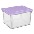 Sterilite File Box Plastic, Lavender Sky