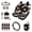 Aztec Tribal, variant on Psesaysky 15pc Bundle Seat Protectors, Trash Can, Air Vent Organizer,Steering Wheel Cover,Seat Belt Pads,View Mirror Cover,Coasters,Keychain Aesthetic Plant Theme for Most Vehicle Car's Lovers