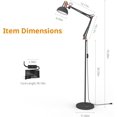 thumbnail image 6 of LEPOWER Floor Lamp, Metal Adjustable Reading Swing Arm Standing Lamp with Heavy Metal Base, Eye-Caring Reading/Pole Lamp with On/Off Switch for Living Room, Bedroom, Office Sand Black, 6 of 8