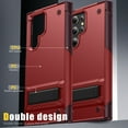 thumbnail image 5 of Jiahe Cover for Samsung Galaxy S23 Plus, Rugged Shockproof Hard PC Case,With Built-in Foldable Invisible Kickstand Heavy Duty Case Cover, red, 5 of 7
