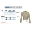 thumbnail image 3 of Women's Military Crop stretch Gold Zip up Blazer Jacket, 3 of 3