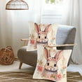 thumbnail image 3 of Easter Decorations for Home, 18IN Easter Pillow Covers Spring Easter Throw Pillow Covers Easter Bunny Eggs Cushion Covers Pillow Cases For Home Outdoor Sofa Couch Decoration Linen Fabrics, 3 of 6