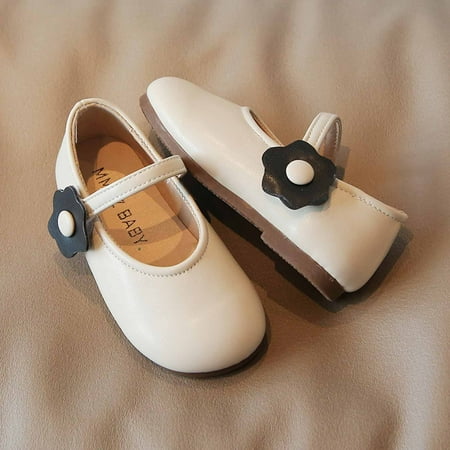 

AIEOTT Baby Girl Children s Soft-soled Small Leather Shoes Princess Shoes Thick Bottom Casual Shoes