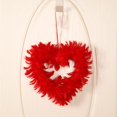 thumbnail image 3 of Guirnalda en forma de corazón con luz LED doble cara natural plumas guirnalda para la pared de la puerta de San Valentín decoración, B Feliz Sencillez, 3 of 5