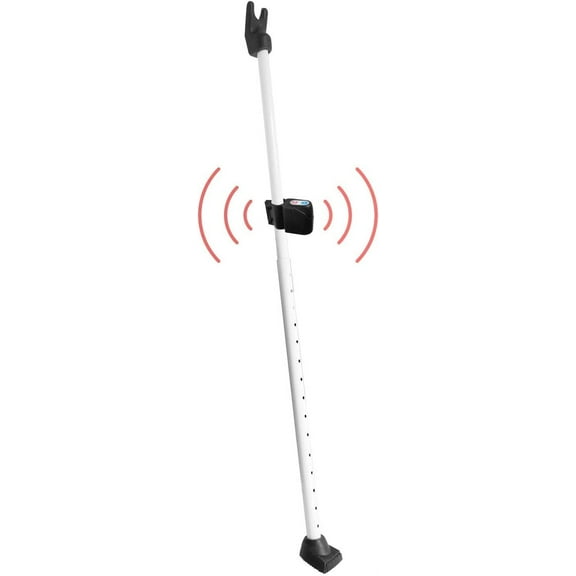 SecurityMan Adjustable Door Bar with 120 dB Alarm, Heavy-Duty Stopper for Sliding & Hinged Doors, Indoor Use