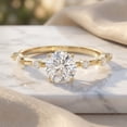 thumbnail image 3 of Rosec Jewels Lab Grown Diamond Solitaire Engagement Ring for Women - 0.9 Carat - IGI Certified - E-VS1 Quality - with Jewelry Box, 10K Yellow Gold, US 13.00, 3 of 8