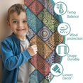 thumbnail image 3 of Blackout Kids Curtains,Boho Bohemia Flower Childrens Insulated Curtains Set Of 2,Bedroom Essentials,Toddler Room Decor 42"x84"(106x213cm), 3 of 4