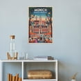 thumbnail image 4 of Vintage Munich Cityscape Retro German Tourism with Traditional Architecture Canvas Poster, 4 of 8