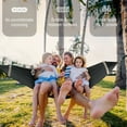 thumbnail image 4 of Tranquillo Double Hammock 2 Persons Polyester Hammock 550lbs with Hammock Tree Straps, Black, 4 of 7