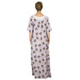 thumbnail image 2 of Sakkas Maha Soft Womens Short Sleeve Nightgown Sleep Dress Breathable No Bunch Up - Mocha-plaid - XL, 2 of 5