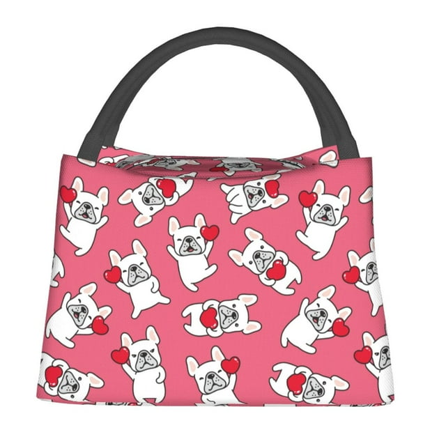 Balery French Bulldog Bolsa de Aislamiento Portátil – Bolsa de Almuerzo con Forro de Aluminio Mejorado, Funda Impermeable y Fácil de Limpiar para Picnic y Caja de Almuerzo