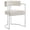 White, variant on Maklaine Stainless Steel Chrome Metal Frame Dining Accent Chair in Silver Wheat