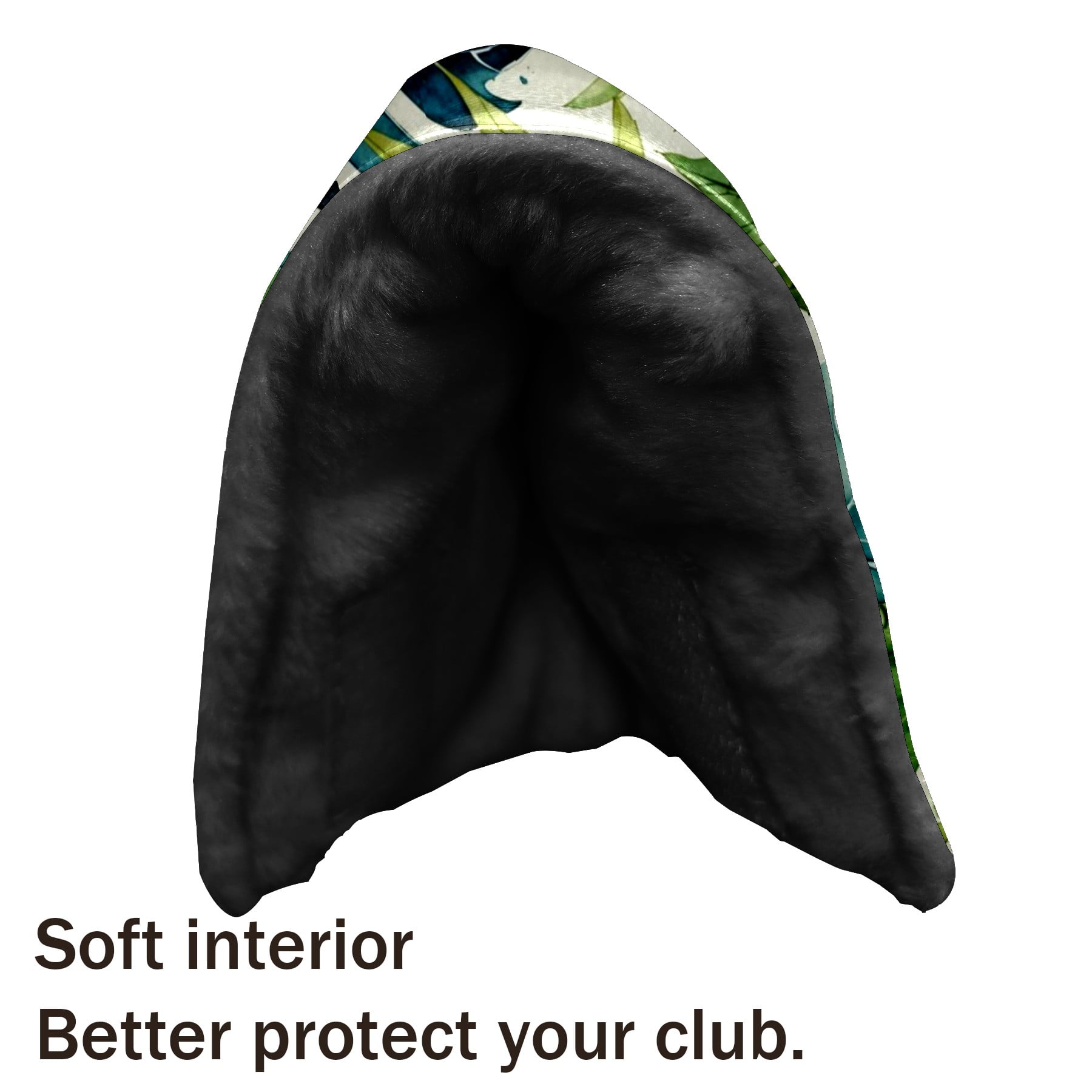 Golf Club Head Cover | Leather Golf Club Putte Headcover , Waterproof Golf Club Head Cover Set Driver Headcovers for Golf Clubs Men Women Green Leaves
