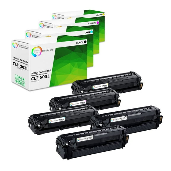 TCT 503L Toner Cartridge 5 Pack - Premium Compatible Replacement for Samsung CLT-503L