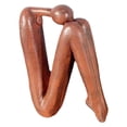 thumbnail image 1 of Figura de personaje humano, estatua de mesa, decoración, artesanía abstracta marrón, 1 of 8